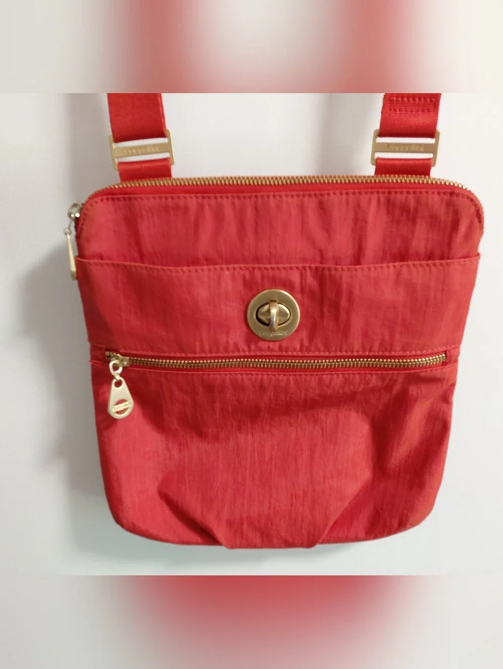 Baggallini Orange Crossbody Bag with Gold Hardware